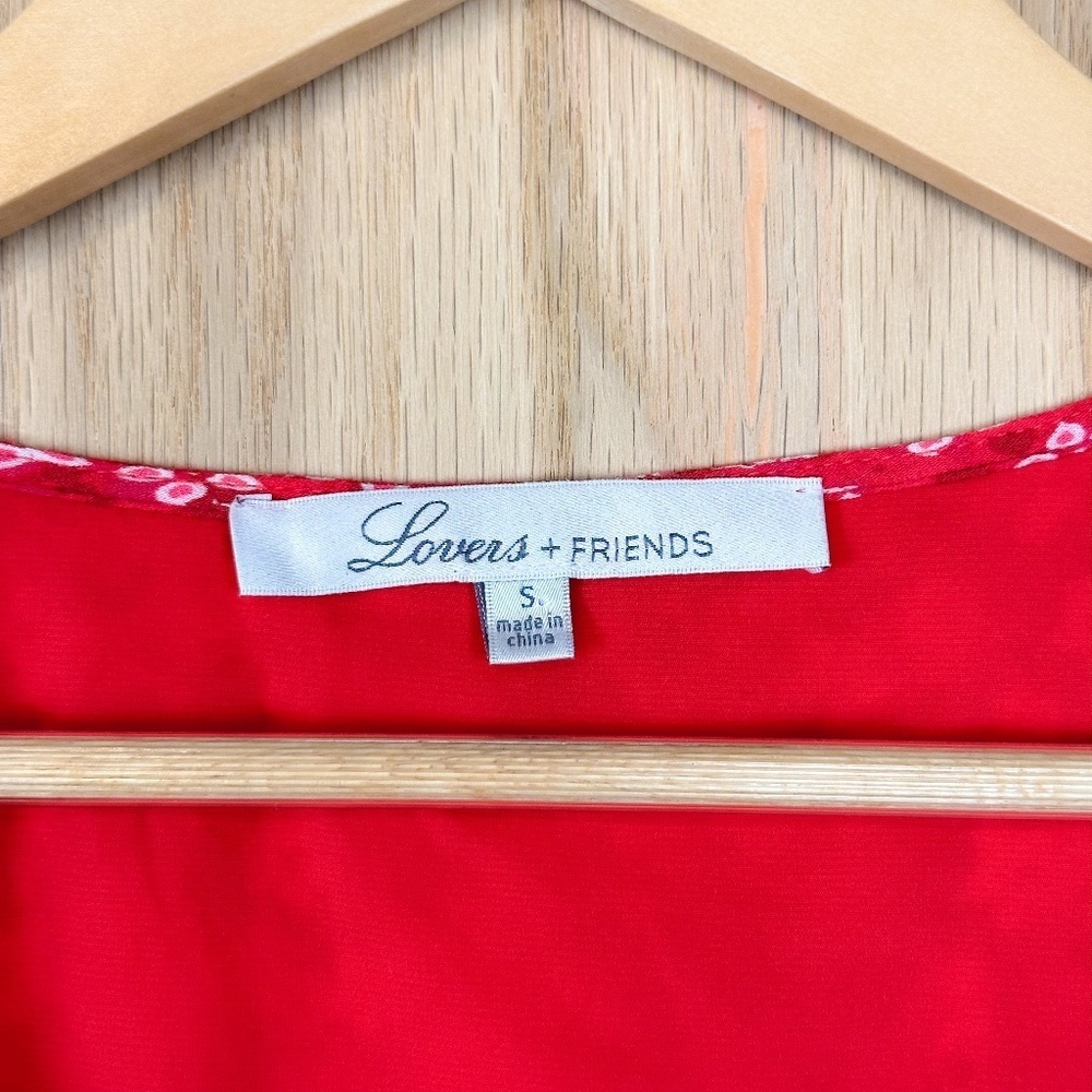 Lovers + Friends Isabelle Romper in Red Scarf - Picture 10 of 11